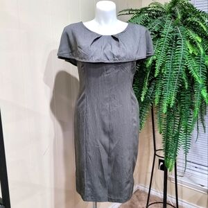 New Midi Sheath Dress Oversized Ruffled Collar Women’s Sz XL